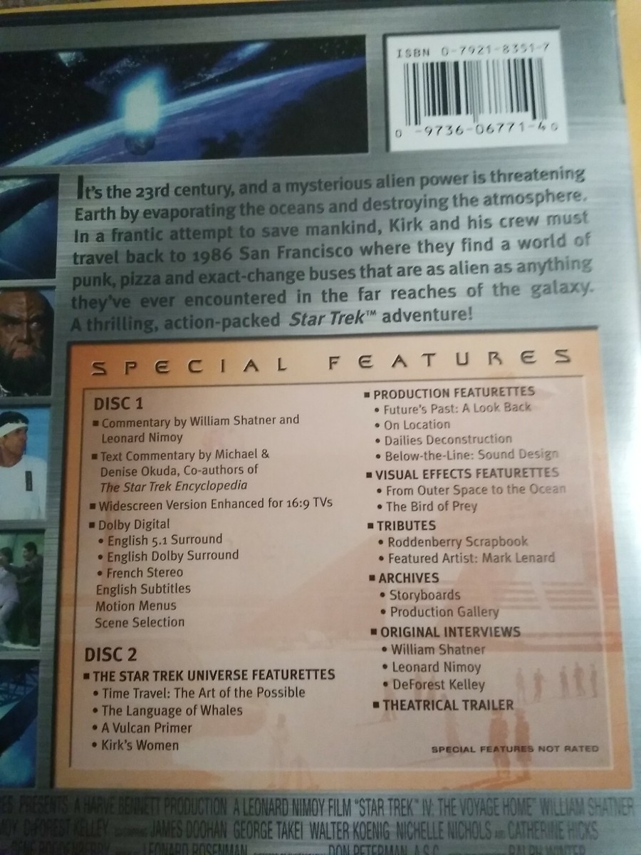 STAR TREK IV & STAR TREK V SPECIAL COLLECTORS EDITION DVDS | eBay