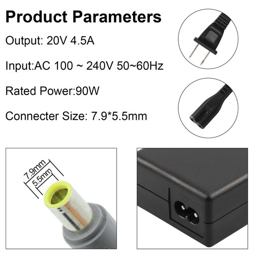 90W AC Adapter Charger For Lenovo ThinkPad Laptop X220 T410 T420 T430 Power Cord - Picture 5 of 8