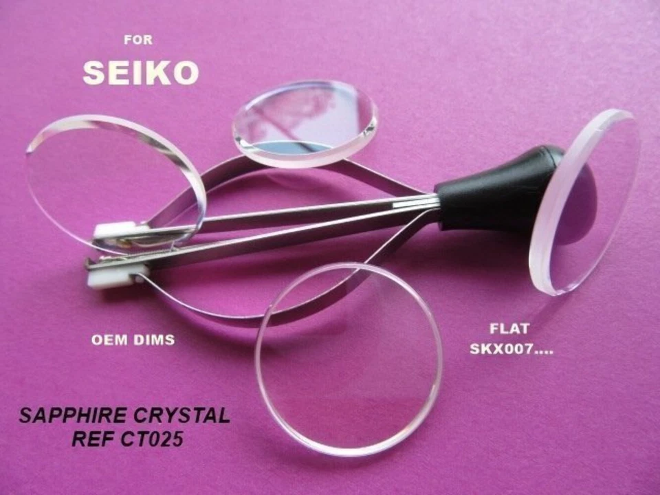 Reloj Cristal Solo para SKX007/SRPD Cristal de Zafiro Plano - CT025 Foto 2 de 4