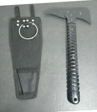 14" Black Tactical TOMAHAWK Throwing Axe COMBAT Survival + Sheath