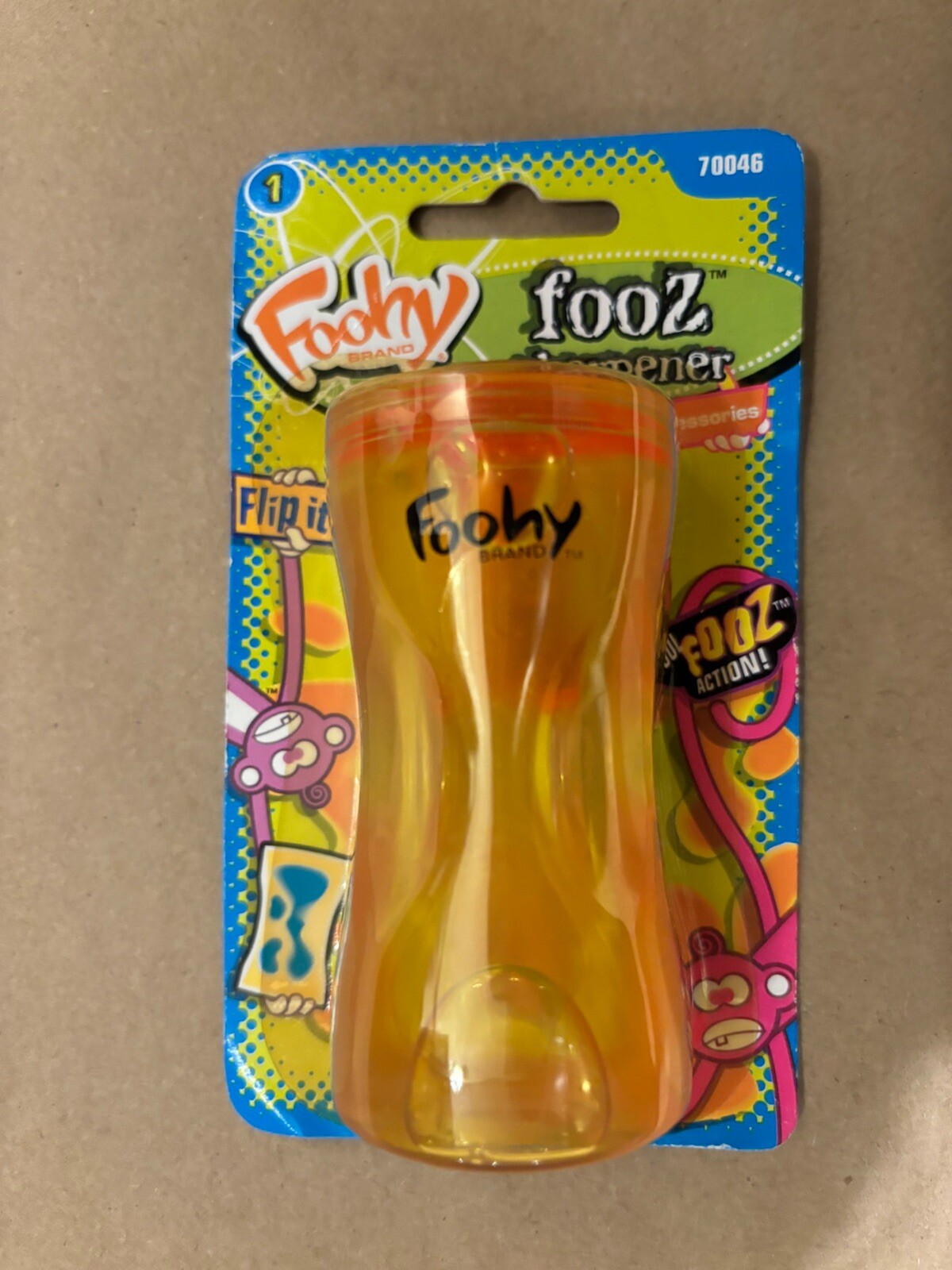 NEW Foohy Lava Lamp Pencil Sharpener Yellow Orange Vintage Rare Fooz Action