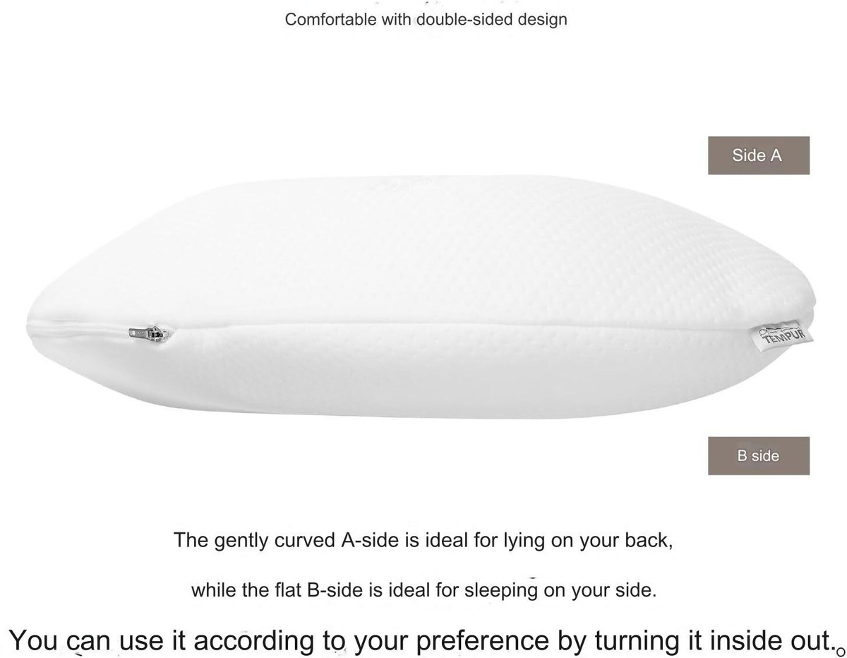 TEMPUR Memory Foam Sonata Pillow Soft Size M White Elliptical 61