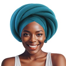 New Braid Turban Head Wrap African Women Cap Hijab Bonnet Hat Auto Gele Headtie