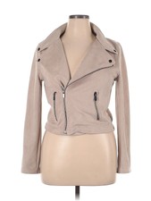 Shinestar Women Brown Faux Leather Jacket Xl