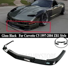Front Bumper Lip Splitter Kits For Corvette C5 1997-2004 ZR1 Style Gloss Black