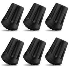 6Pcs Hiking Walking Stick Tips - Rubber Tips for Hiking Poles Hiking Accessories