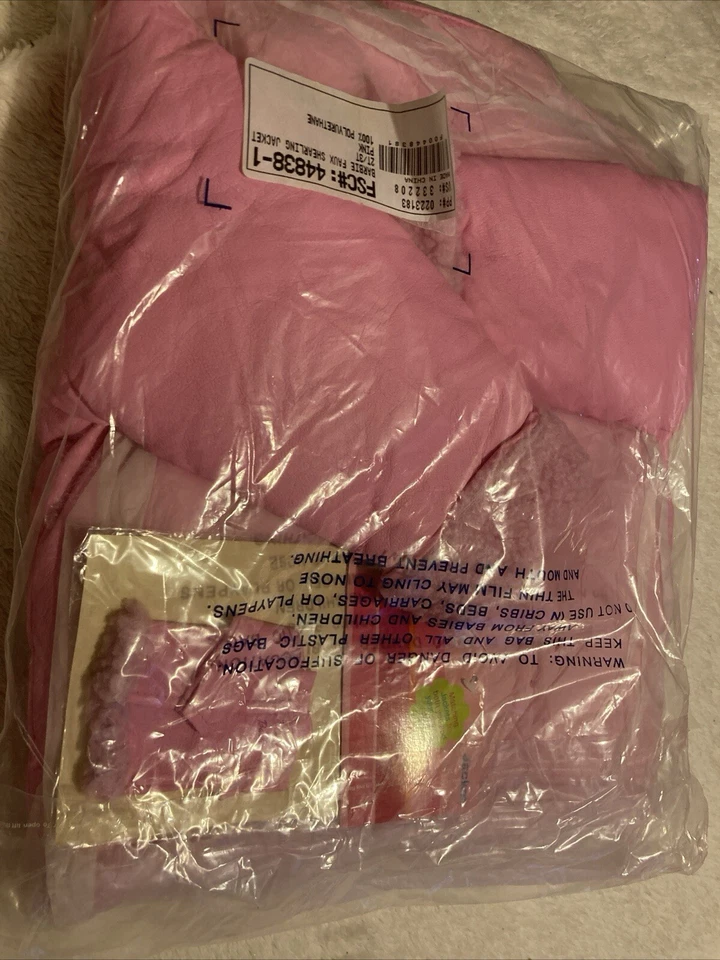 雅芳芭比人造剪羊毛夹克 6/6 X,密封,含芭比娃娃夹克 — 第 2/3 张图片