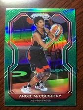 2021 WNBA Panini Prizm Angel McCoughtry Green Prizm Parallel SP Las Vegas Aces