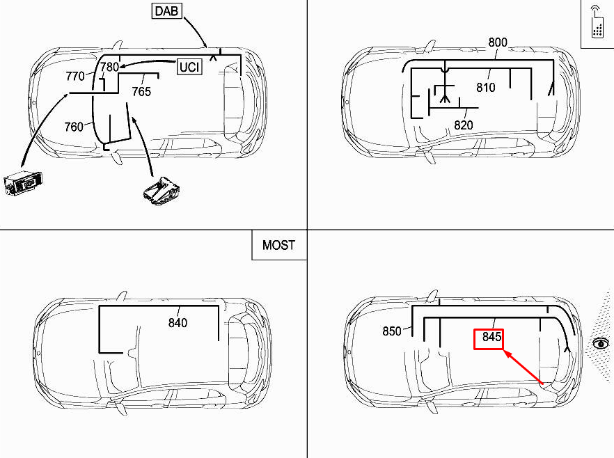 MERCEDES-BENZ GLA X156 Rear-View Camera Wiring Harness A1565405906