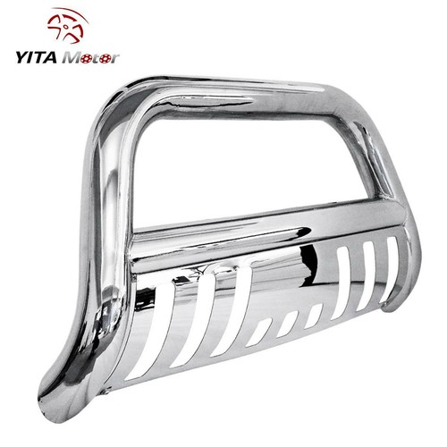 3-Inch Steel Bull Bar Push Bumper For 2005-2015 Toyota Tacoma - Black Powder Coat