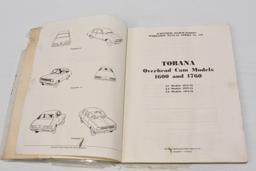 Holden Torana LC LJ TA Workshop Service Repair Manual Scientific Publications - Picture 10 of 14