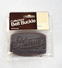 VINTAGE PEPSI COLA "HITS THE SPOT" BELT BUCKLE UNOPENED 1970's