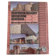 Reinforced Masonry Engineering Handbook 8th Edition Clay Concrete Hardcover New