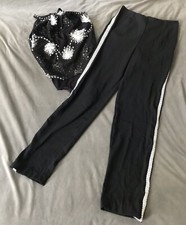 Custum-made Black  White Competition Tap Dance Costume Size Large Child 12 