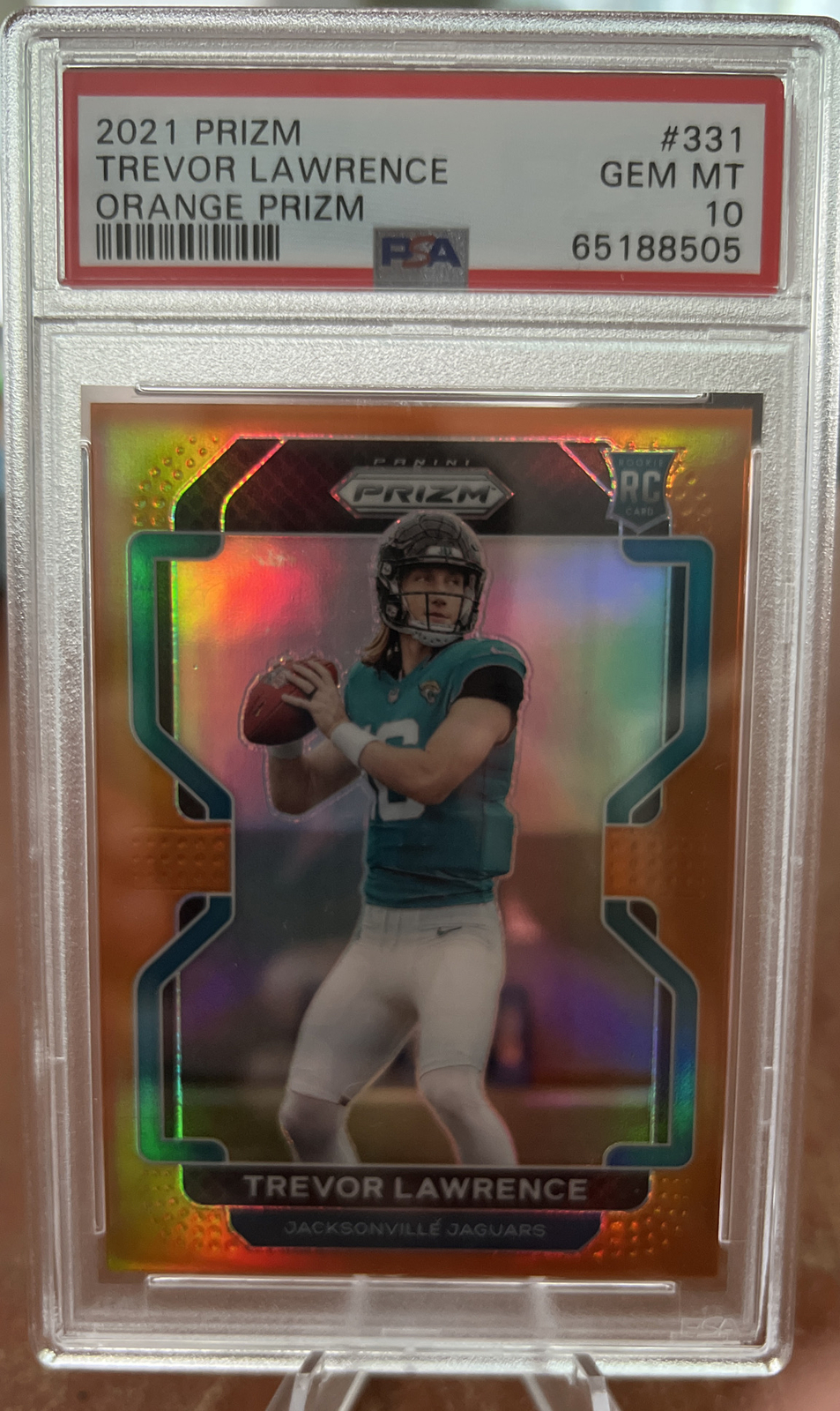 2021 Panini Prizm Orange #331 Trevor Lawrence RC /249 pop 4