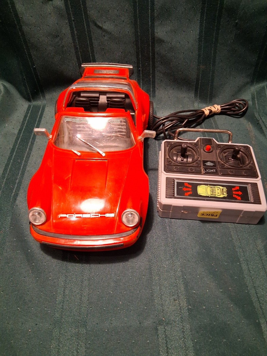 New Bright 1987 Red Porsche Remote Control RC Car Tested Works