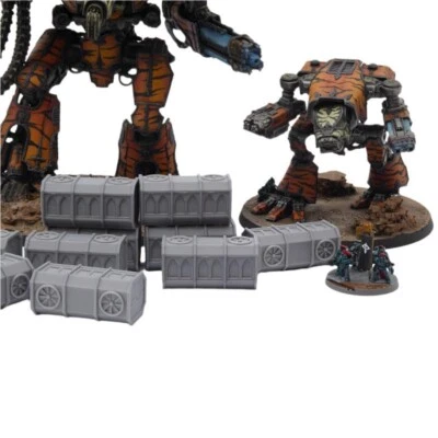 QP3D WARGAMES 10x Containers Scatter Terrain Epic 6mm - Imperialis Legions - Titanicus QP3D