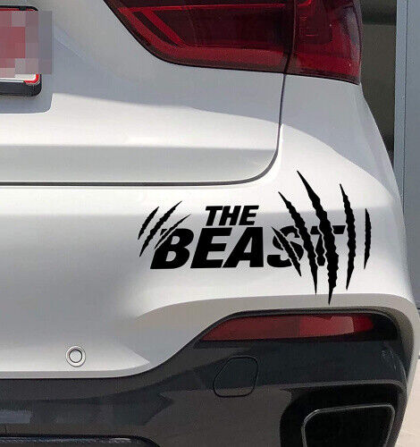 MS Car Sticker The Beast artigli bestia adesivi contorno tagliati 23x19 cm diverso - Foto 1 di 1