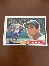 1988 TOPPS BIG MARTY BARRETT AUTOGRAPHED #54 RED SOX