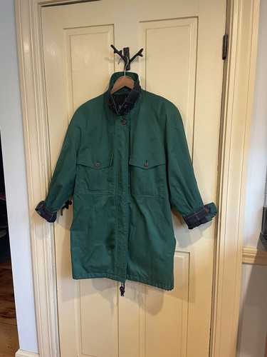 Burberry's Vintage Green Parka Short Trench M - Picture 10 of 12
