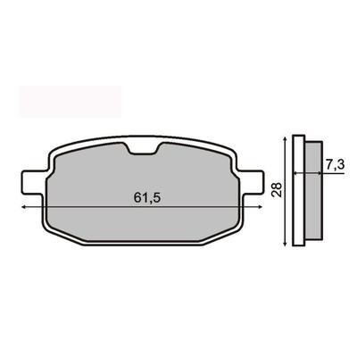 Paar Bremsbeläge Vorne Yamaha 50 Axis 1993 > RMS 225100180