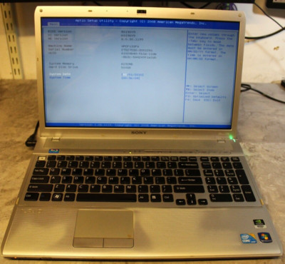 Sony Vaio VPCF1 For Parts Posted Bios No HDD 8GB Ram i7-740QM@1.73GHz CPU