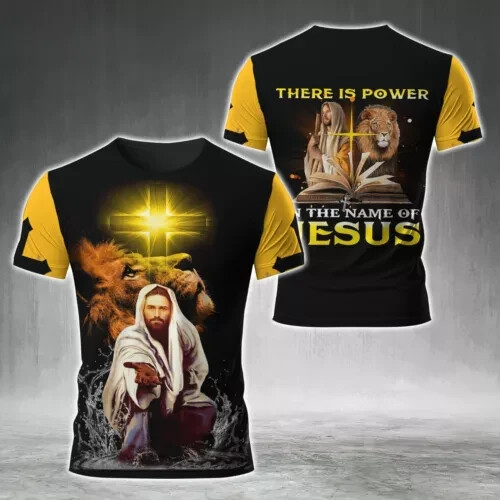 Jesus Is My Savior Jesus Gift Jesus Christian AOP shirt 3D shirt Full Size