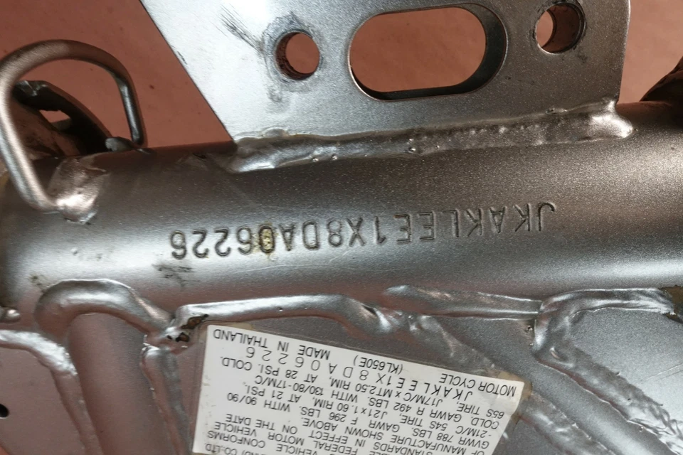 KAWASAKI KLR650 KL 650 KL650E 2008-2018 CHASIS CUADRO PRINCIPAL (Idaho Salvage) Foto 3 de 4