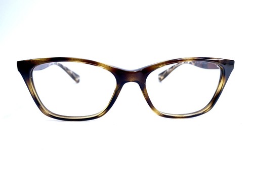Ralph Lauren Brown Lucite Wayfarer Floral Temple Eyeglasses RA7071 502 52 16 140