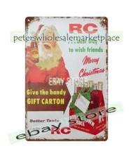 Royal Crown Queen RC Soda Santa Claus Christmas metal tin sign home by decor