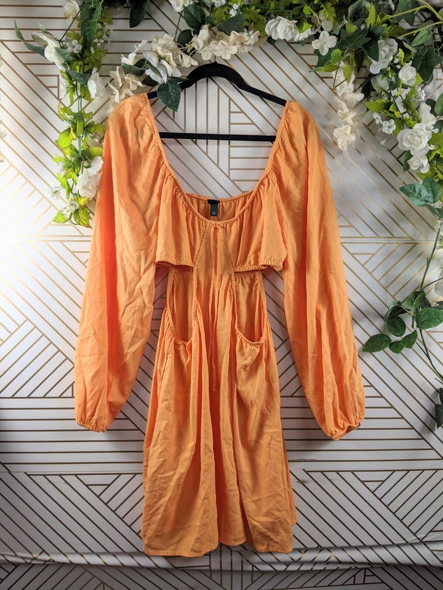 Wild Fable Target Women's Orange Cut Out Mini Dress Size XXL NEW