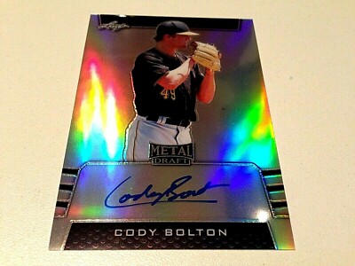 Cody Bolton 2019 Leaf Metal Draft Silver Refractor Rookie Autograph #/50 Pirates