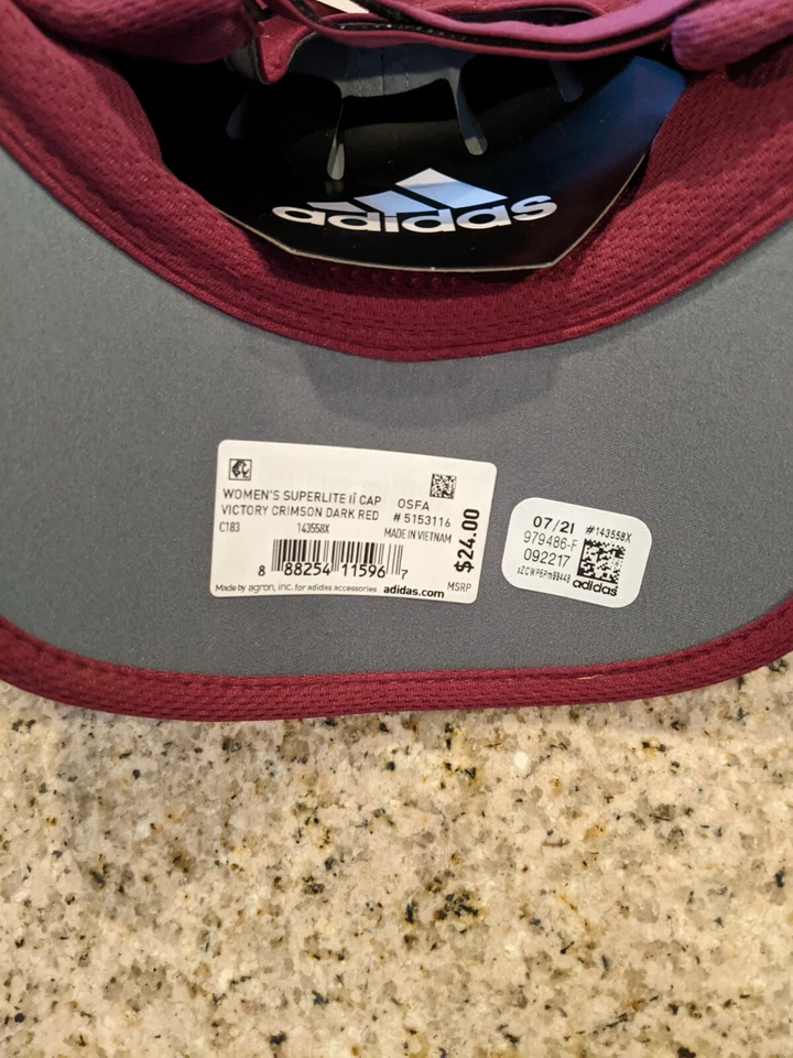 Adidas женщин Superlite II крышка победы малиновый темно-красный шляпа - Изображение 4 из 4