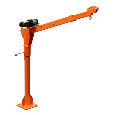 1100LB Truck-Mounted Crane Hoist w/ 12V Electric Winch Pickup Truck Jib Cranes