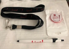 Live Casino Lot of 3 - Ink Pen - Lanyard -Pop back accessory for phone Brand New