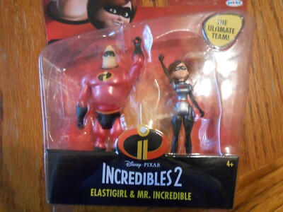 The Incredibles 2 Ultimate Team Features 4 Inch Mr. Incredible & Elastigirl NIP