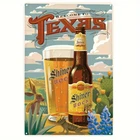 Vintage Texas Shiner Tin Metal Sign Wall Art 8x12 Rustic Iron Decor