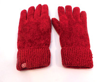  DESIGNER LADIES RED RAYON /ACRYLIC KNIT GLOVES THINSULATE LINING SIZE ONE SIZE