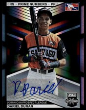 2023 Panini Elite Dariel Duran #199 Prime Numbers B Signatures 52/60