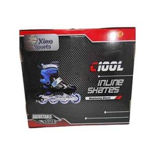 In-line Skates Blue Kids Size 2-5 Rolling Skates Adjustable Size 1-4 New