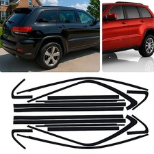 Fit Jeep Grand Cherokee 14-21 Side Window Trim Chrome Delete Vinyl Wrap Overlay Fit Jeep Grand Cherokee 14-21 Side Window Trim Chrome Delete Vinyl Wrap Overlay