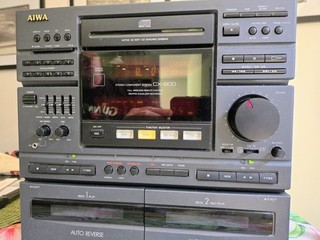 AIWA NSX 800 Mini sistema di componenti vintage. Amplificatore Riparazione/Ricambi Funzionante. Leggi