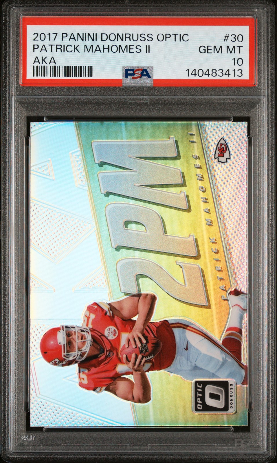 Patrick Mahomes Panini Donruss Optic Aka #30 Base