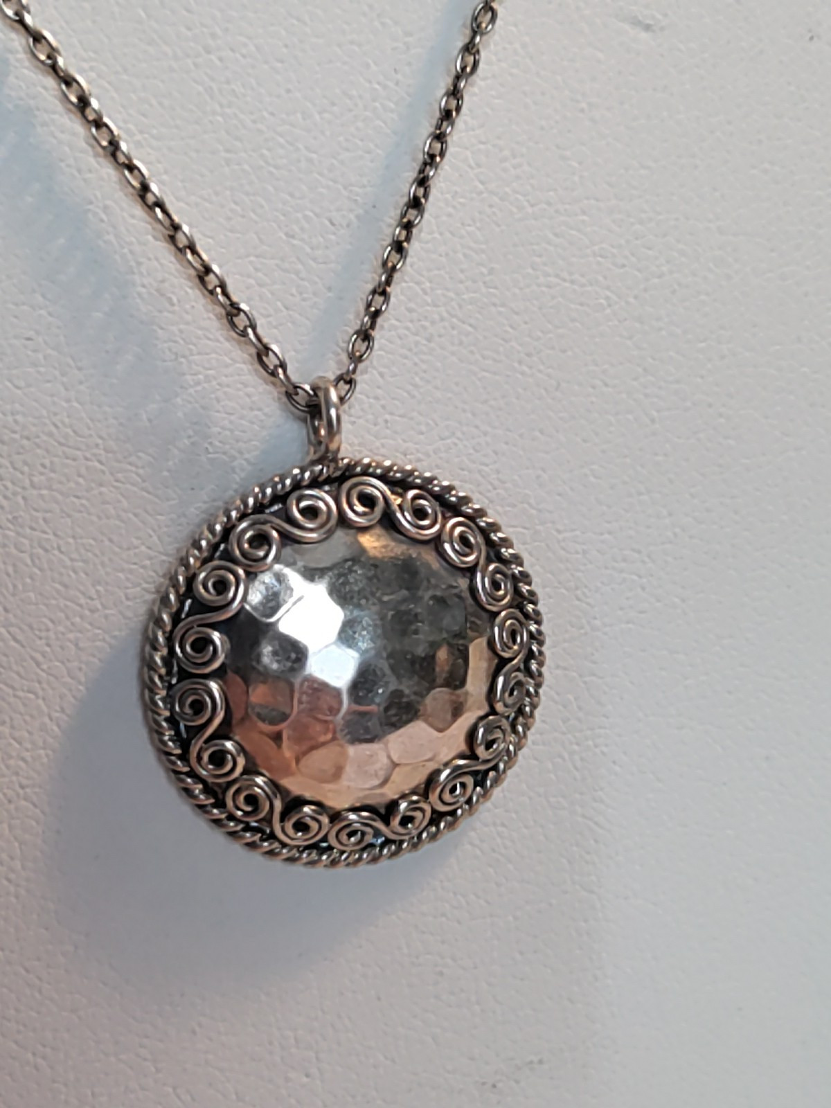 Contemporary Solid Sterling Silver Pendant On Lon… - image 2