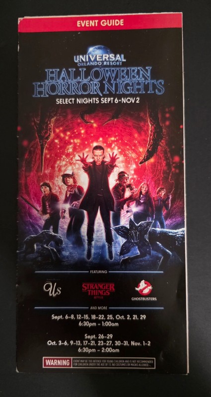 Halloween Horror Nights 29 - STRANGER THINGS - HHN 2019 Event Map
