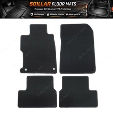 Floor Mats Carpet Velour For 2012 2013 2014 2015 Honda Civic Coupe 2door Black