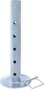 Trailer Jack Drop Leg, Adjustable Foot, Extension silver - Picture 1 of 7
