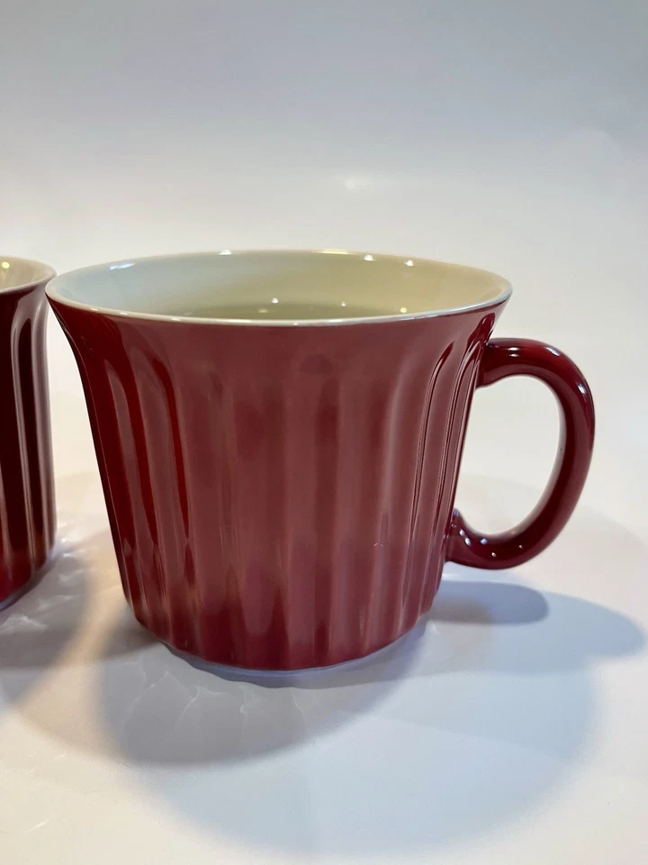 Tazas de sopa de chile de gres Good Cook acanaladas 16 oz horno lavavajillas aptas para microondas Foto 4 de 4