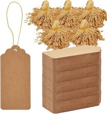 1000 PCS Kraft Paper Hanging Tags - Brown, Large, Ideal for Clothing Gifts