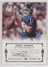 2013 Panini Elite Passing the Torch Silver Eli Manning Phil Simms #3 yf0